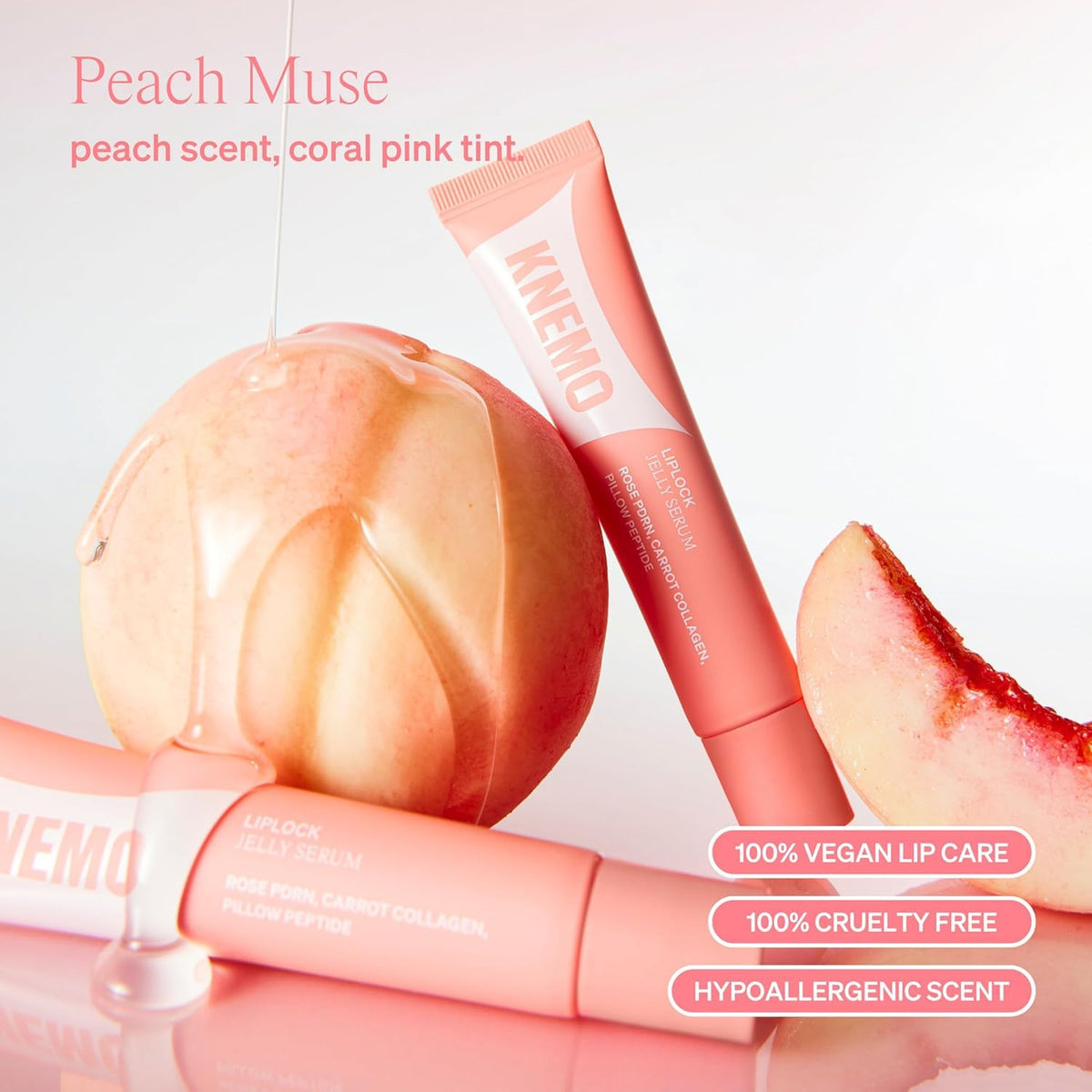 KNEMO in a daytime makeup scene for natural glossy finish