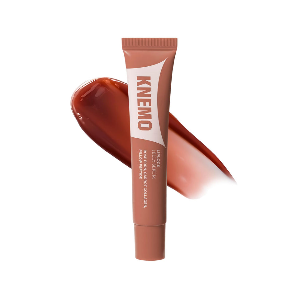 KNEMO LipLock front packaging showing product and pink flan tint benefit