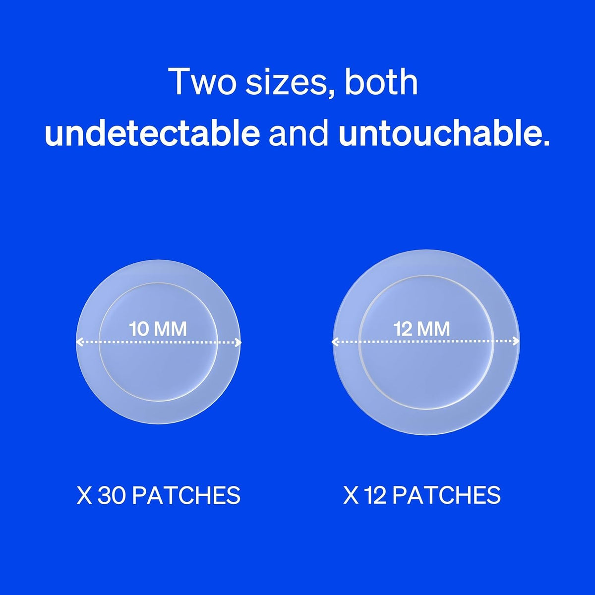 KNEMO patch next to finger showing scale and precise fit