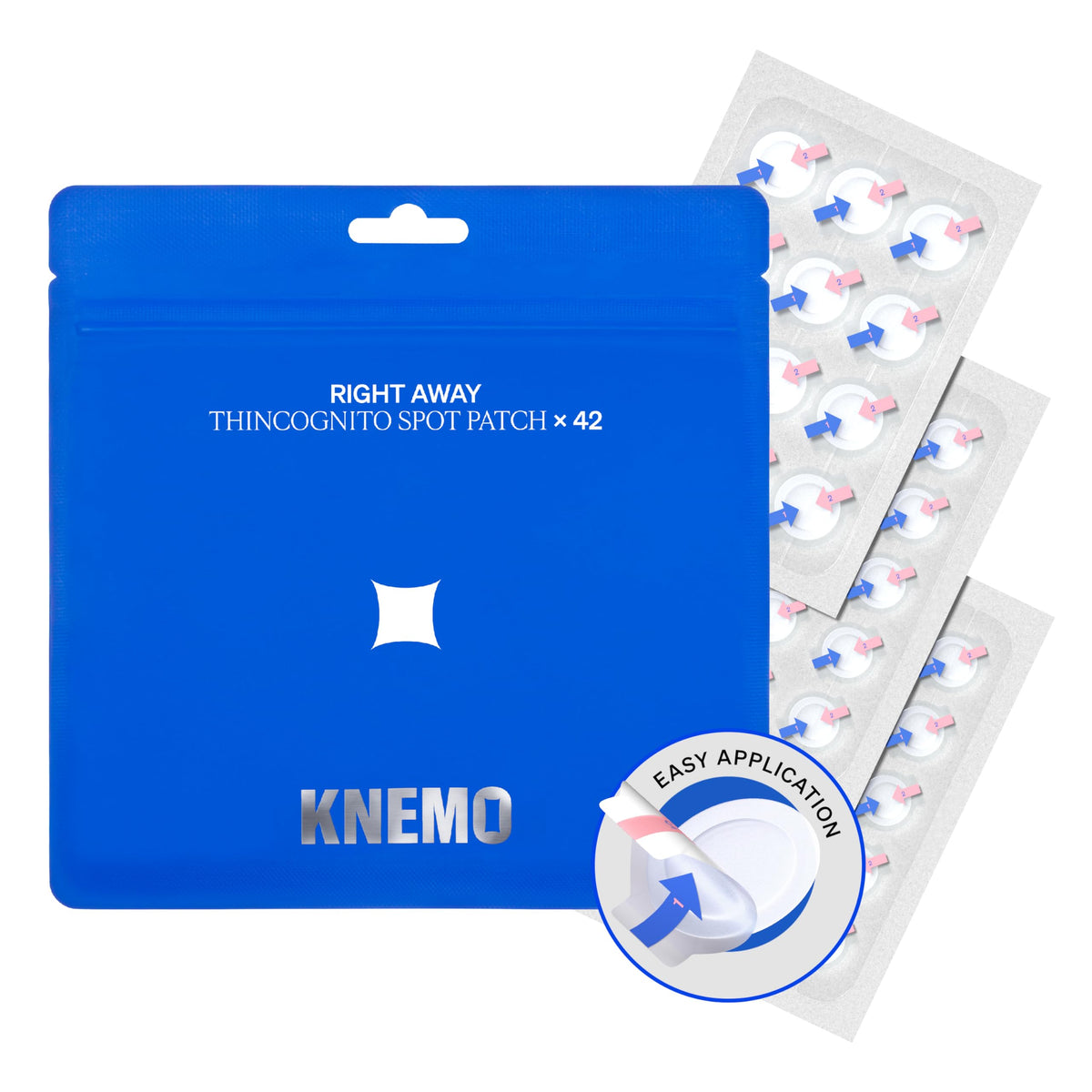 KNEMO front packaging showing product name and count for fast identification
