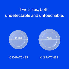 KNEMO size comparison in hand showing scale and suitable blemish sizes