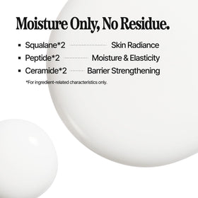 Knock pump dispensing formula illustrating easy use and mess-free application