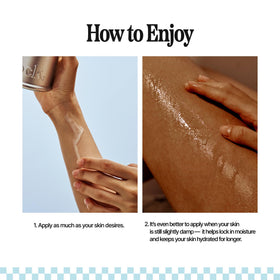 Knock bottle held in hand showing 10.14 fl oz size for everyday use