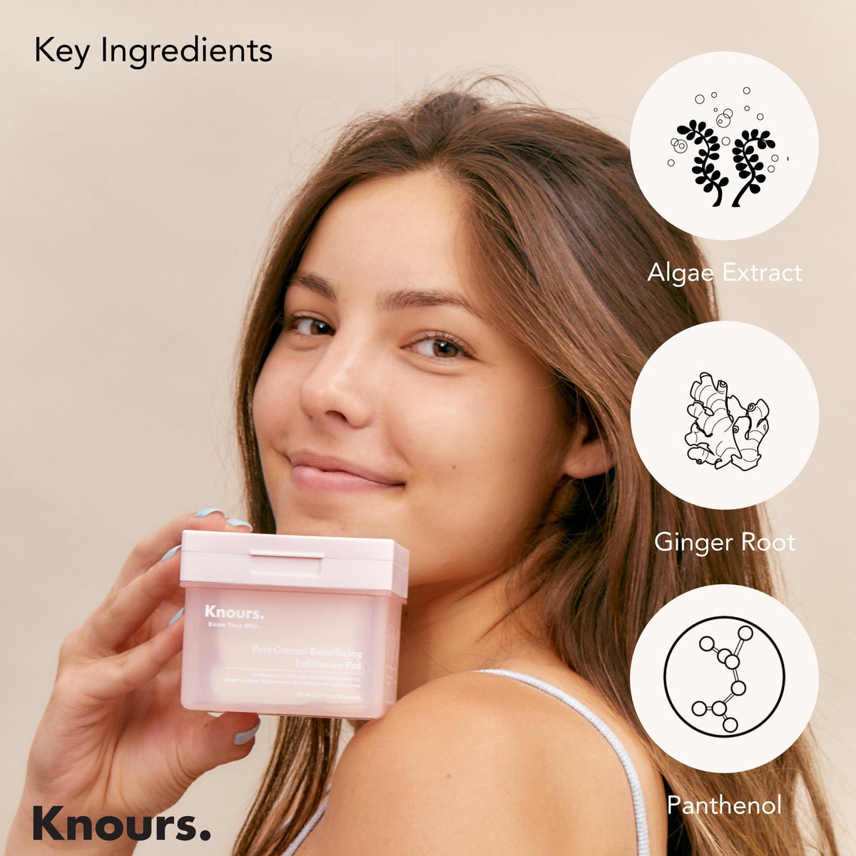 Knours pad held in hand showing size and single-use convenience