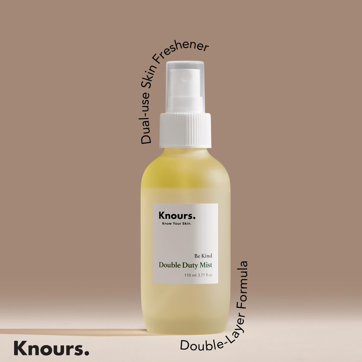 Knours droplet of mist on skin demonstrating lightweight absorbent texture