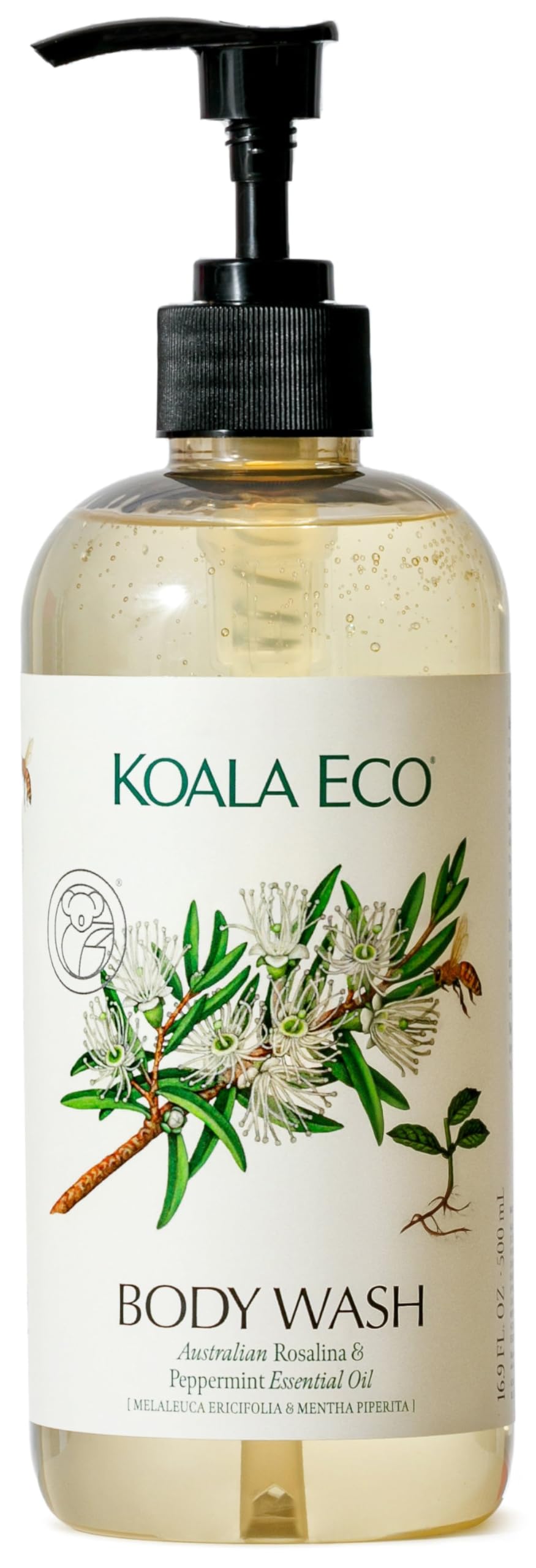 Koala Eco front bottle view showing label and recyclable benefits for sustainable use