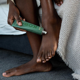 KOBA visible before and after feet comparison showing smoother heels and reduced roughness