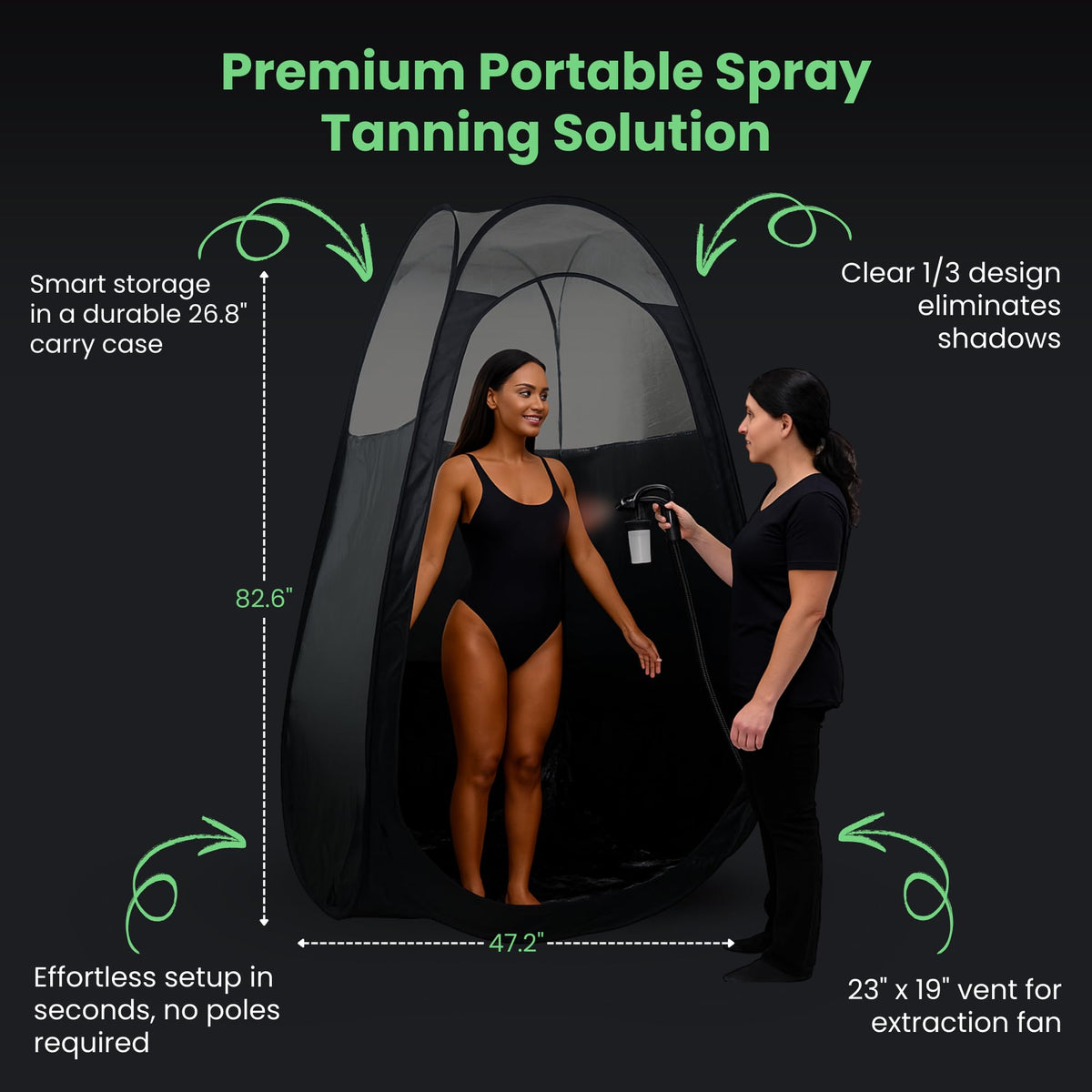 KOBBTAN folded in carry case for compact transport and easy storage