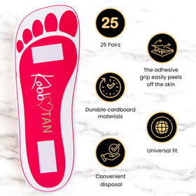 KOBBTAN pads inside a tanning booth protecting skin and preventing staining