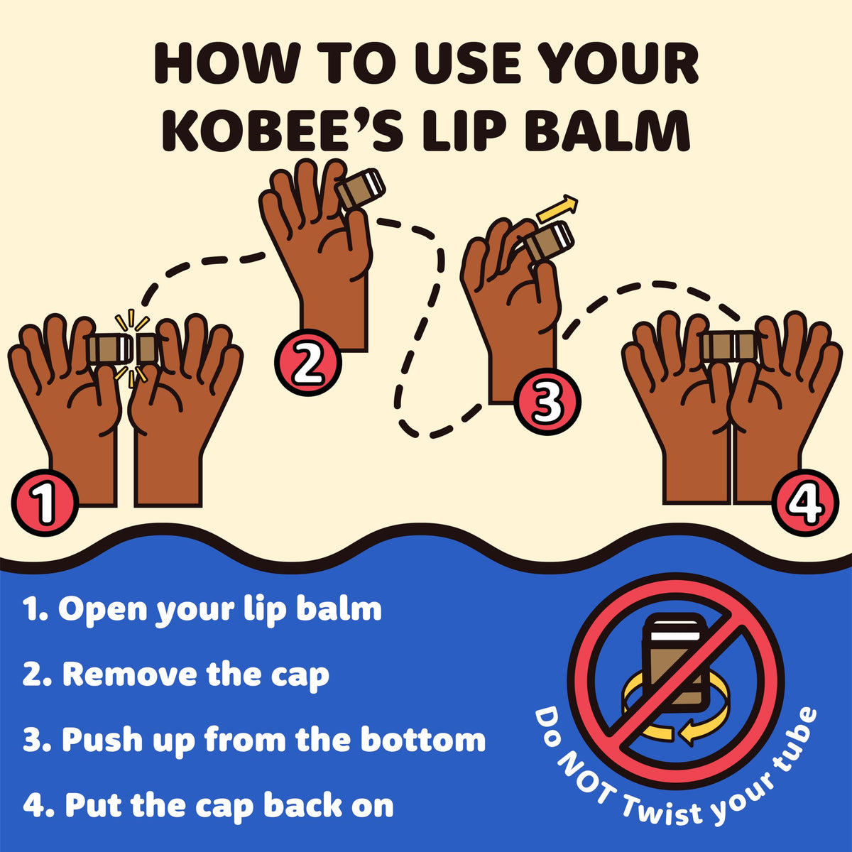 KOBEE'S lip balm on outdoor table suggesting eco-friendly care for active lifestyles