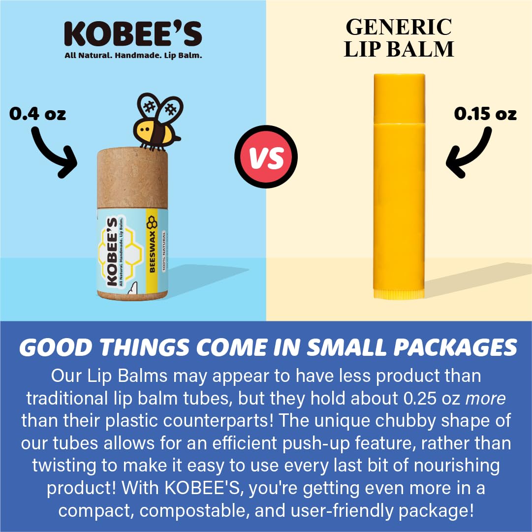 KOBEE'S ALL NATURAL three tubes lined up showing compact size and portability