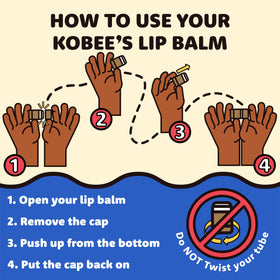 KOBEE'S ALL NATURAL outdoor lifestyle use depicting portable balm and on-the-go hydration