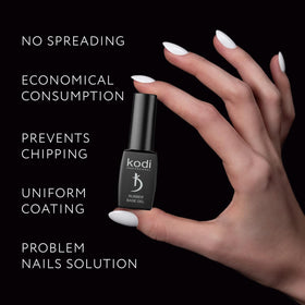 Kodi Professional brush stroke application on nail, precise control and smooth coverage