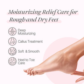 Koelf opened sock revealing creamy rose soufflé essence for soft feet
