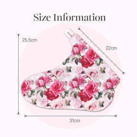 Koelf foot mask beside hands to show one-size-fits-most scale