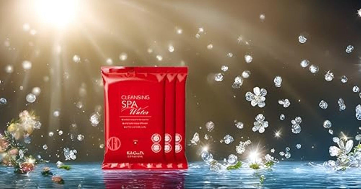 Koh Gen Do cloth on bathroom vanity for convenient skincare routine