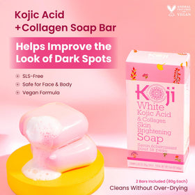 Koji White close-up of soap texture highlighting smooth creamy surface