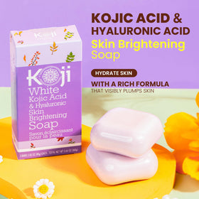 Koji White soap bar close-up texture highlighting smooth hydrating finish