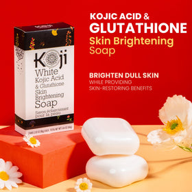 Koji White close-up of soap texture highlighting creamy moisturizing lather