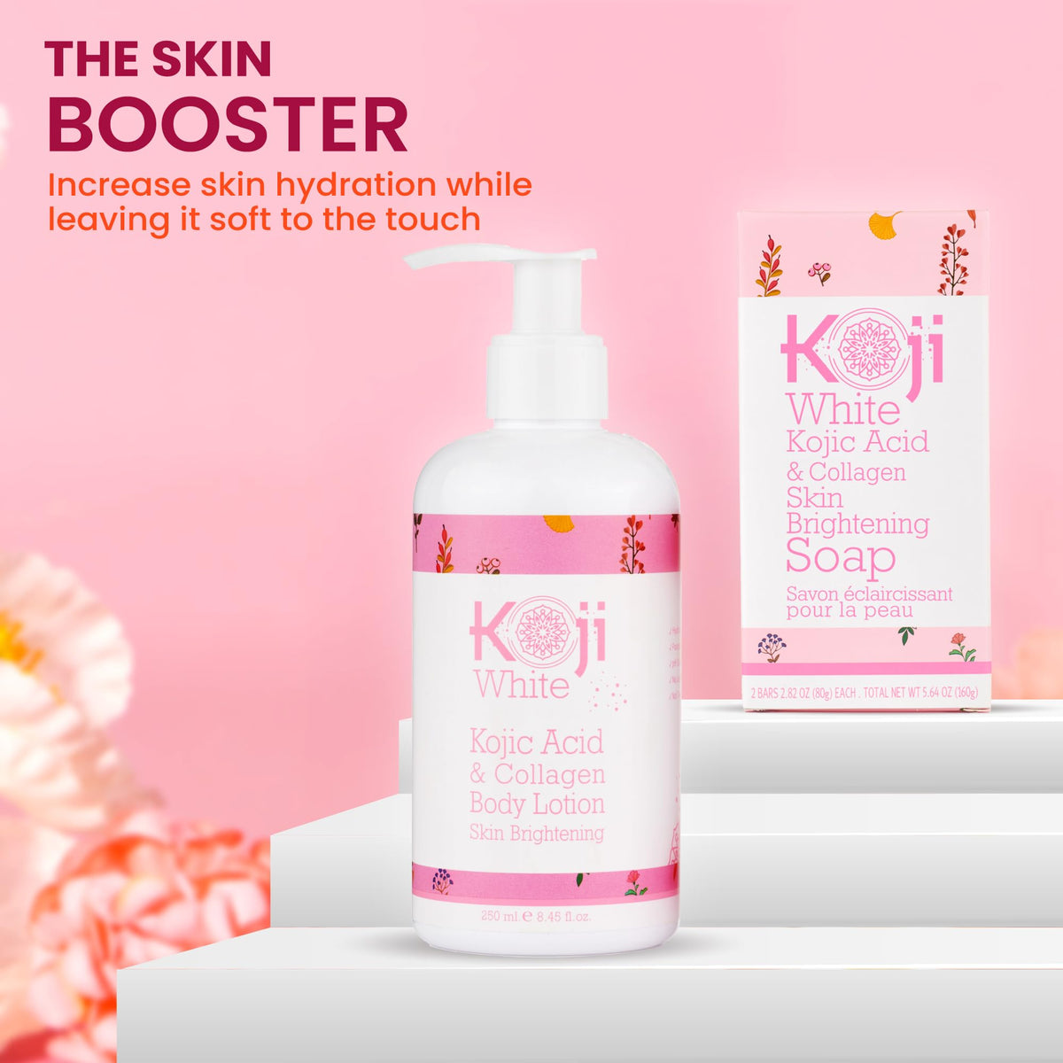 Koji White in bathroom routine setting for convenient use