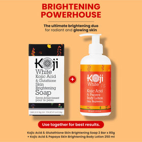 Koji White applied in shower on shoulder highlighting body brightening use