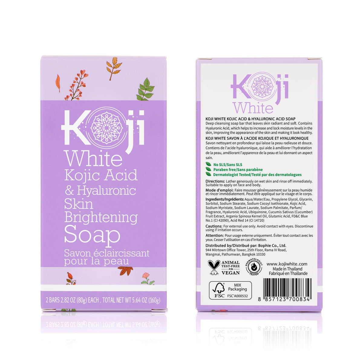 Koji White in shower showing body use for hydrated, refreshed skin