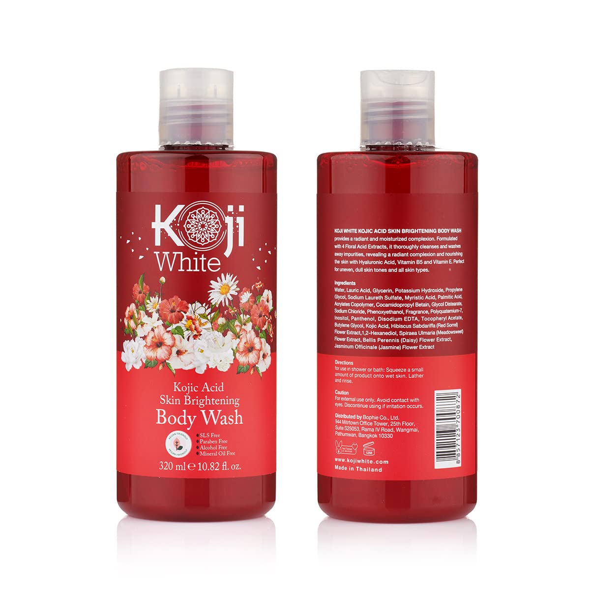 Koji White bottle held in hand showing size and easy dispense