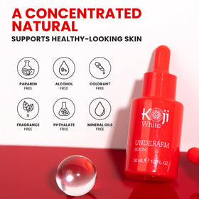 Koji White being applied to elbow and knee for targeted hydration