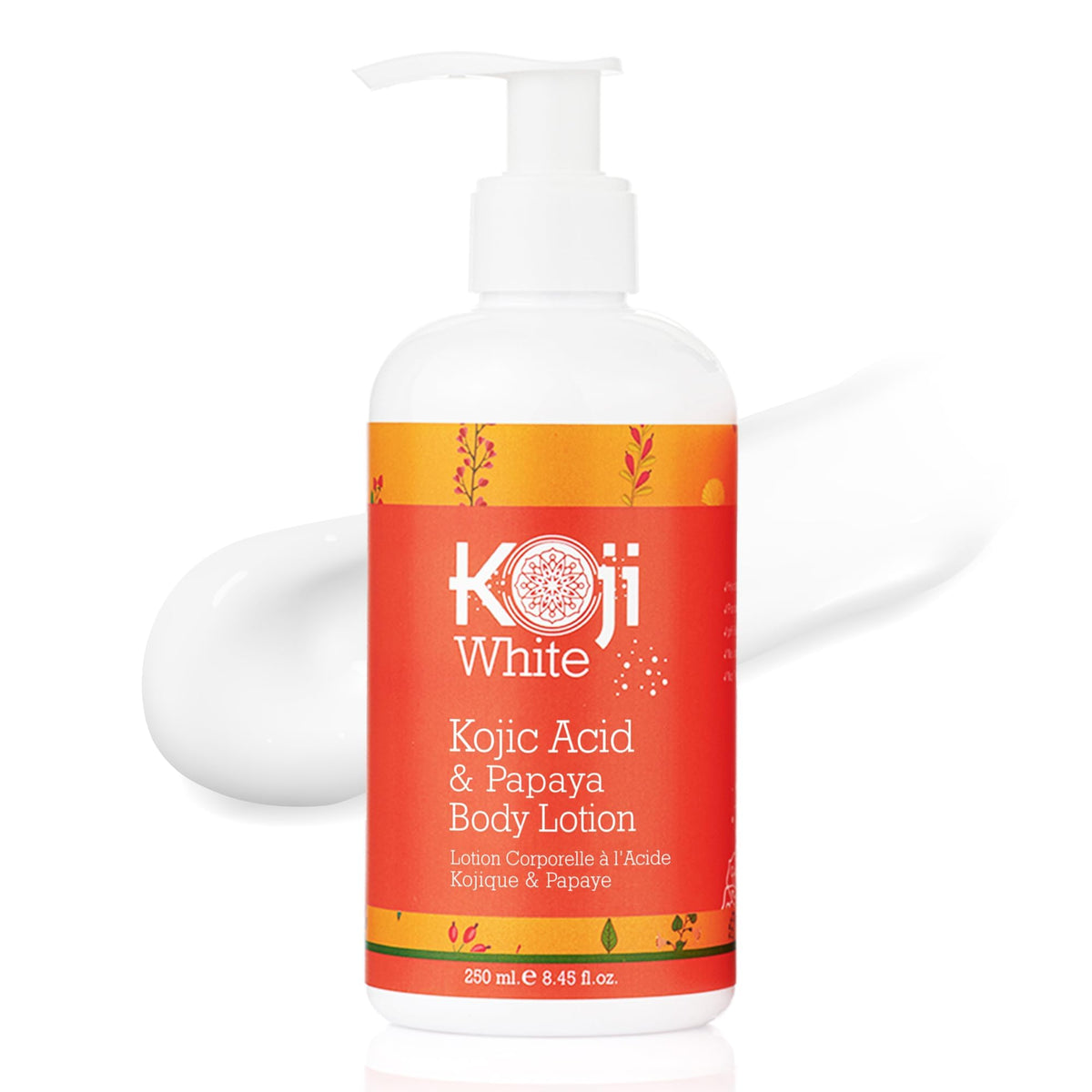 Koji White front bottle showing packaging and benefit of gentle exfoliation