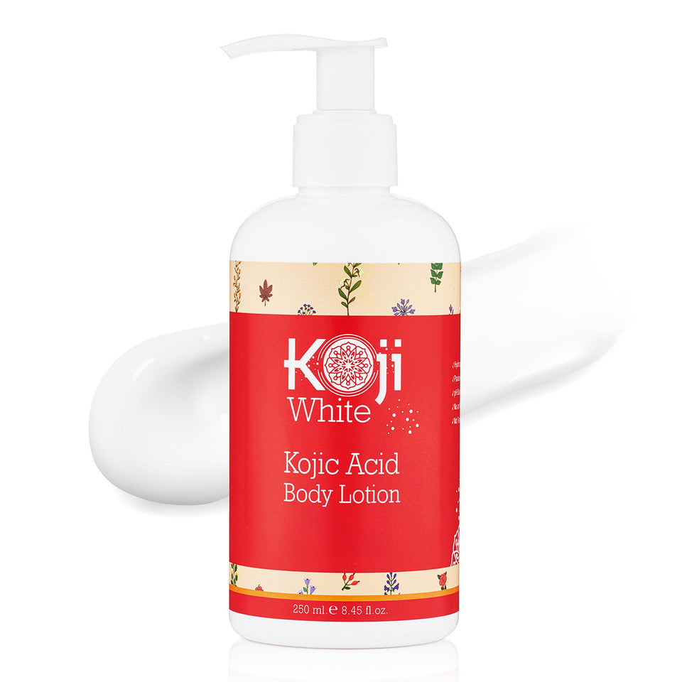 Koji White front packaging showing bottle and branding, highlights quick absorption