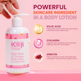 Koji White cream texture swipe showing lightweight absorbent finish