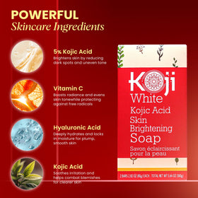 Koji White bar in hand showing real size and travel-friendly benefit