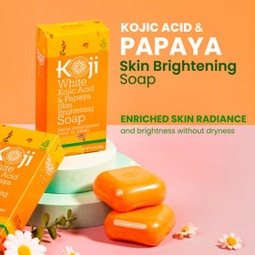 Koji White soap bar close-up texture revealing smooth surface and gentle exfoliation