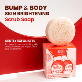 Koji White two soap bars stacked to show thickness and twin pack value
