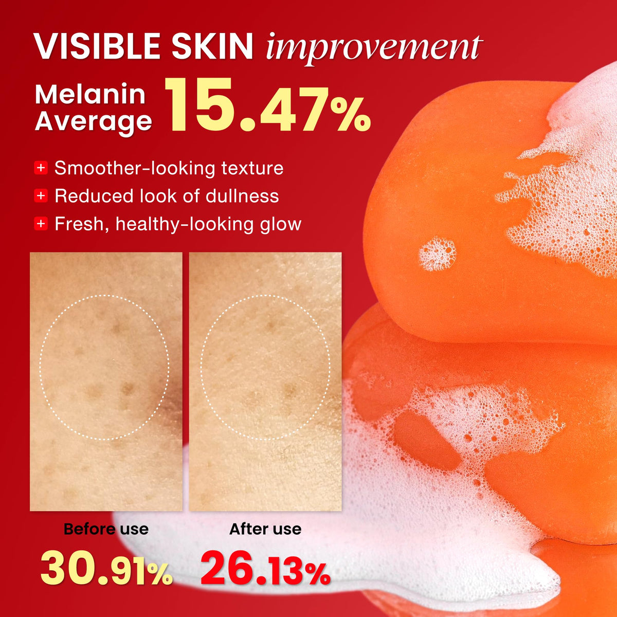 Koji White glycerin bar texture detail highlighting hydration