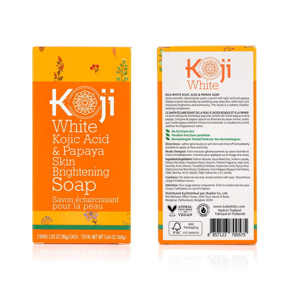 Koji White two bars side-by-side for scale and long-lasting supply benefit