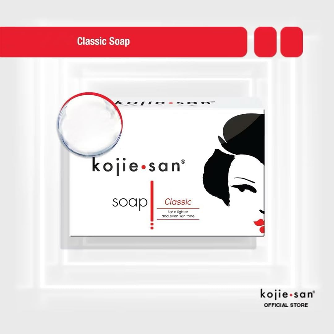 Kojie San bar on bathroom shelf styled for a refreshing routine benefit