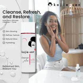 Kojie San bottle cap detail illustrating secure closure and leak-resistant benefit