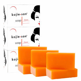 Kojie San front packaging showing brand and bar benefits for clearer skin