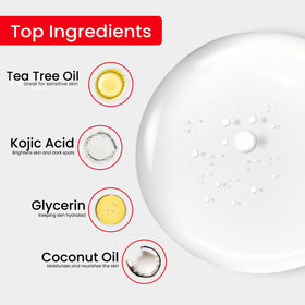 Kojie San rich lather in hand cleanses and softens skin