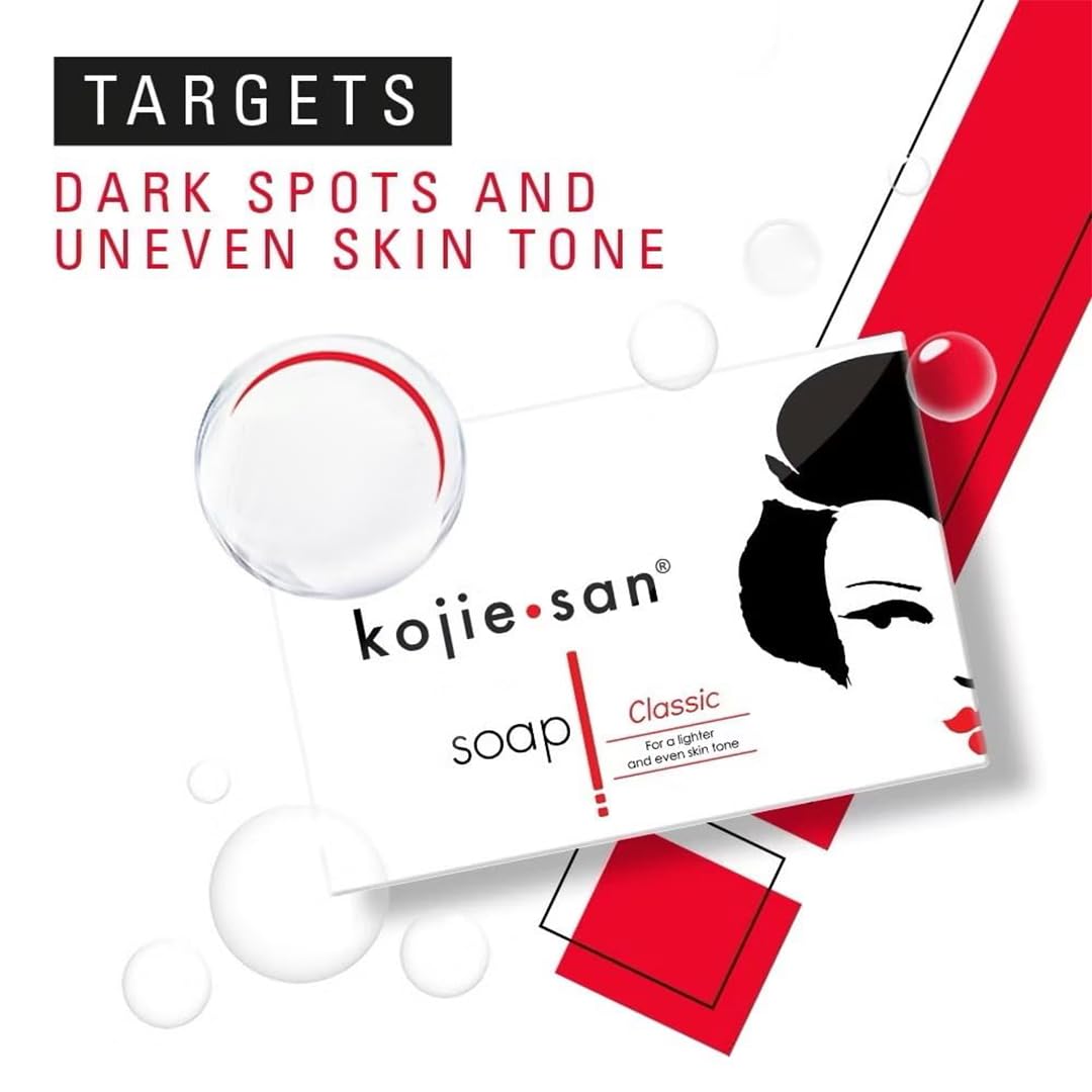 Kojie San bar beside ruler shows 100g size and value