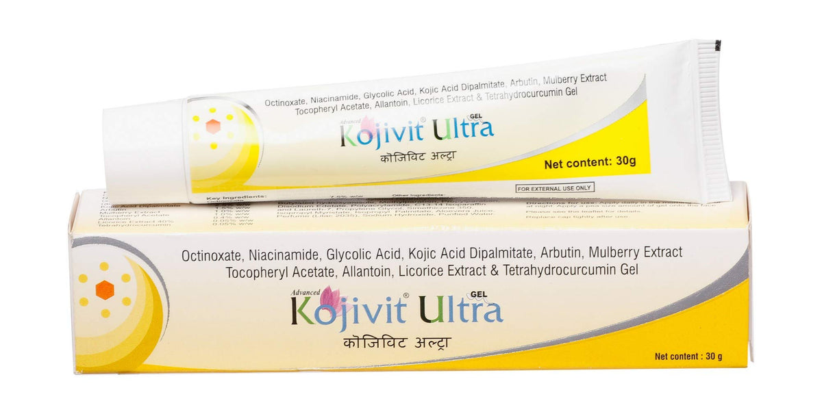 Kojivit tube front view showing product and size for quick recognition