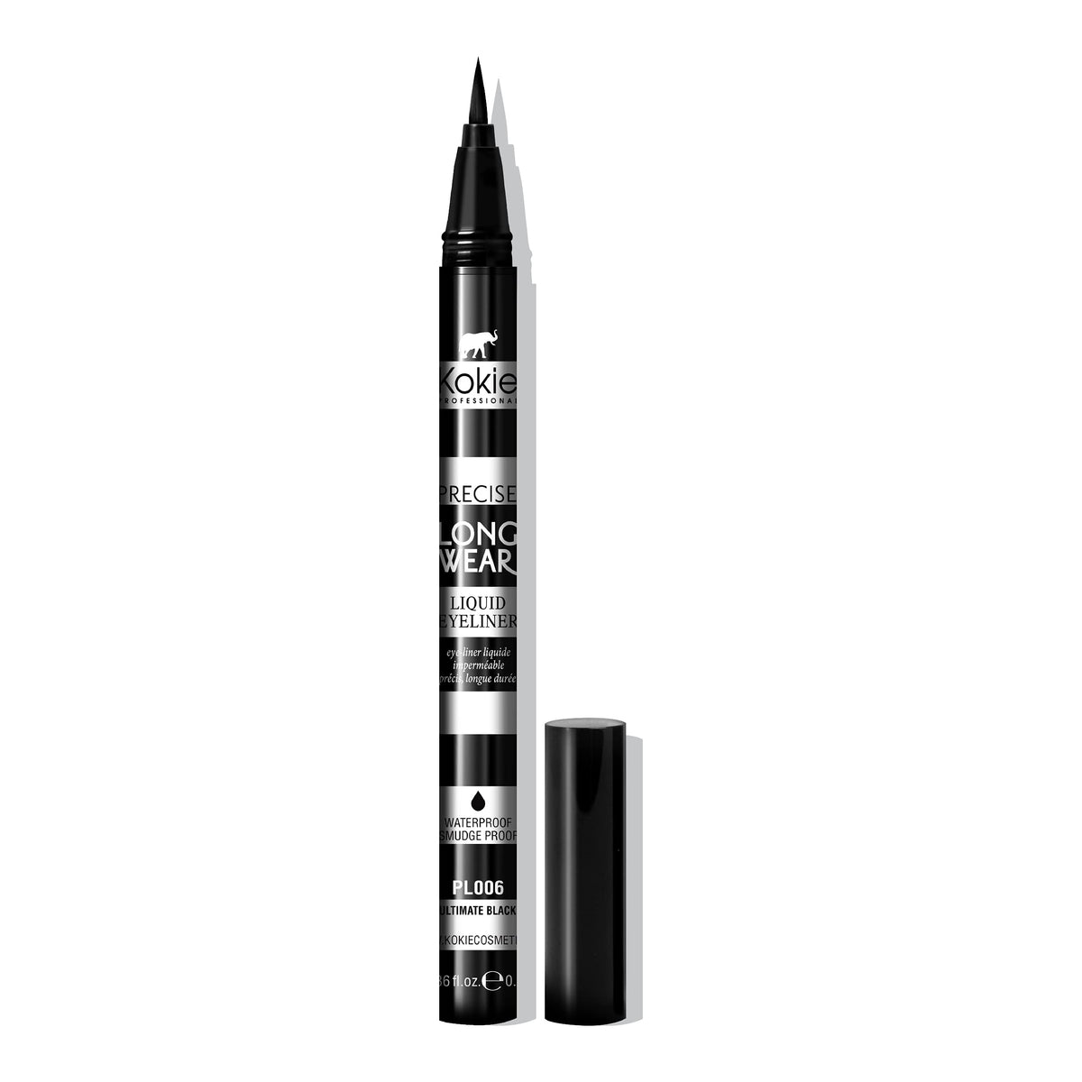kokie eyeliner front packaging showing product benefits and design