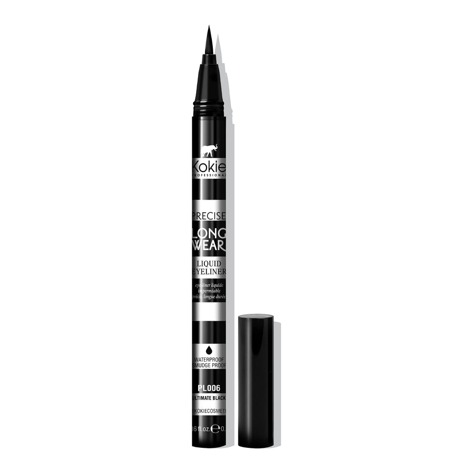 kokie eyeliner front packaging showing product benefits and design