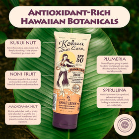 Kokua Sun Care texture close-up showing clear, non-greasy finish