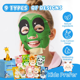 KONEUK close-up of nine animal face designs highlighting cute patterns and playful appeal