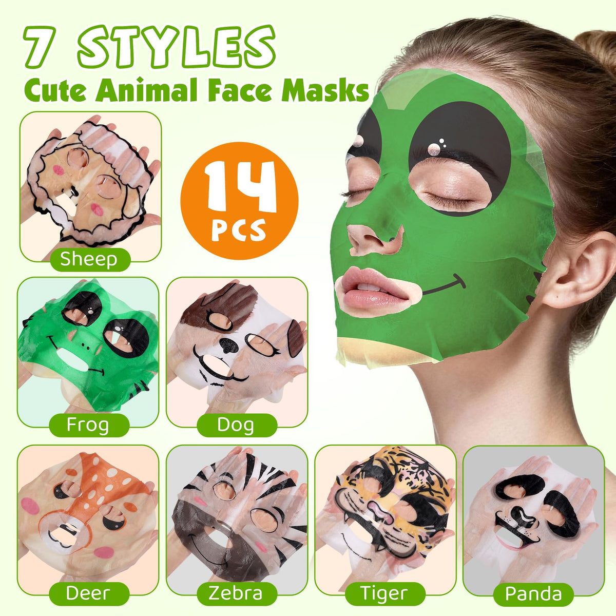 KONEUK animal mask characters spread out, showcasing seven cute designs