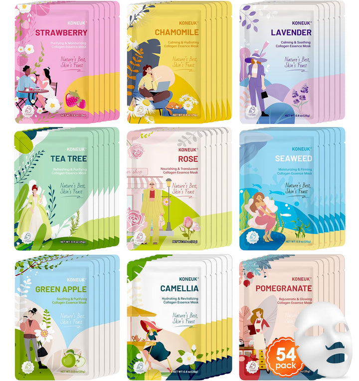 KONEUK front packaging showing the 54-pack variety and attractive artwork