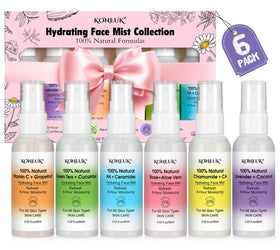 KONEUK front packaging showing six travel-size face mists, easy gifting