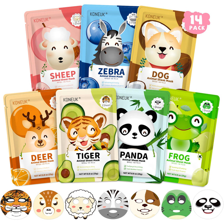 KONEUK front packaging showing full 14-pack and designs, highlights variety